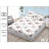 Set 3 Piese Husa din Finet cu Elastic, pentru Pat Dublu, 2 Fete de Perna, L-187