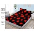 Set 3 Piese Husa din Finet cu Elastic, pentru Pat Dublu, 2 Fete de Perna, Hearts