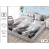 Set 3 Piese Husa din Finet cu Elastic, pentru Pat Dublu, 2 Fete de Perna L-189