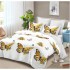Lenjerie de pat FINET pentru 2 persoane, 6 piese ,Fluturi Galbeni, Multicolor