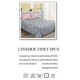 Lenjerie de pat dublu, Pucioasa, Finet, 6 piese, 2 persoane, 245x250cm LL-1044