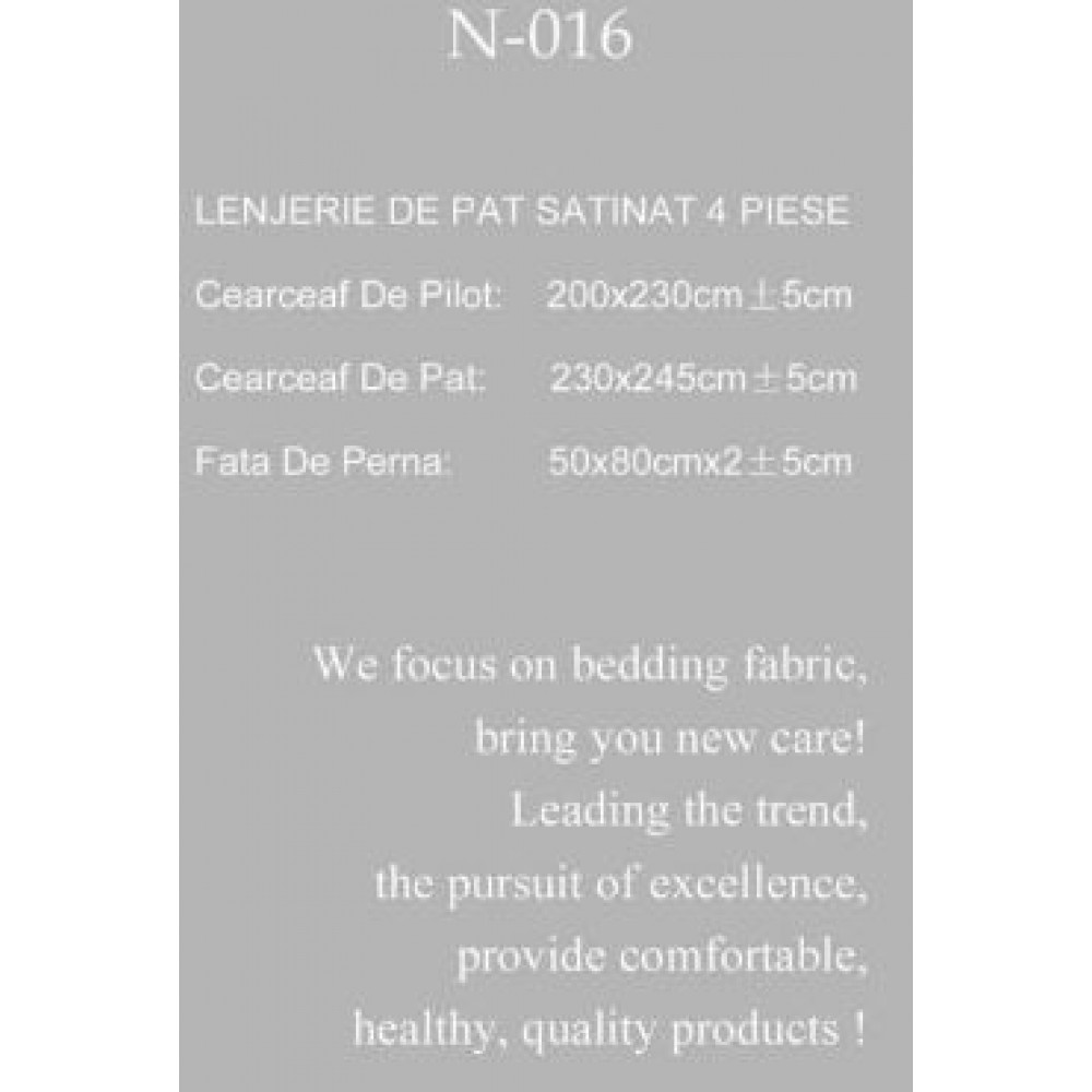 Lenjerie Bumbac Satinat, 4 Piese, 230 x 245 cm,Superior, Gri, hexagon, N-016