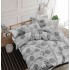 Lenjerie Bumbac Satinat, 4 Piese, 230 x 245 cm,Superior, Gri, hexagon, N-016