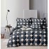 Lenjerie Bumbac Satinat, 4 Piese, 230 x 245 cm, gri cu cercuri ,N-019
