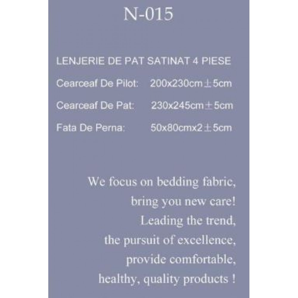Lenjerie Bumbac Satinat, 4 Piese, 230 x 245 cm, Stele, Alb/Negru, N-015