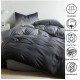 Lenjerie Bumbac Satinat, 4 Piese, 230 x 245 cm, Gri-Degrade,  N-867
