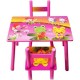 Set masuta cu doua scaune pentru copii, din MDF, Roz ,59x39x40 cm, CD-37