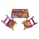 Set masuta cu doua scaune pentru copii, din MDF, roz ,59x39x40 cm, CD-38