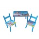 Set masuta cu doua scaune pentru copii, din MDF, Albastru ,59x39x40 cm, CD-41