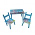 Set masuta cu doua scaune pentru copii, din MDF, Albastru ,59x39x40 cm, CD-41