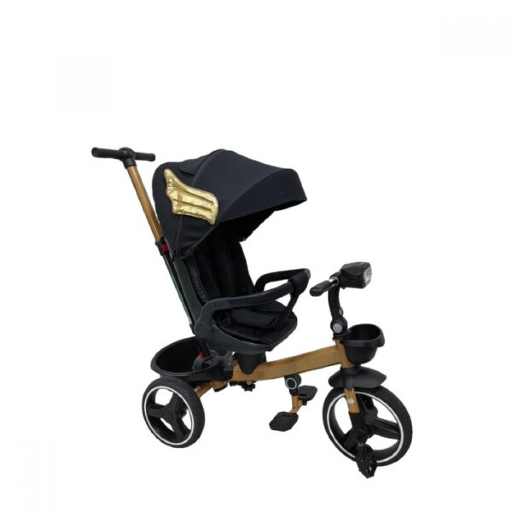 Tricicleta cu pozitie de somn, muzica si lumini , 8 luni – 4 ani, negrucuaripi,-NEGRU CU ARIPI, TRC-01