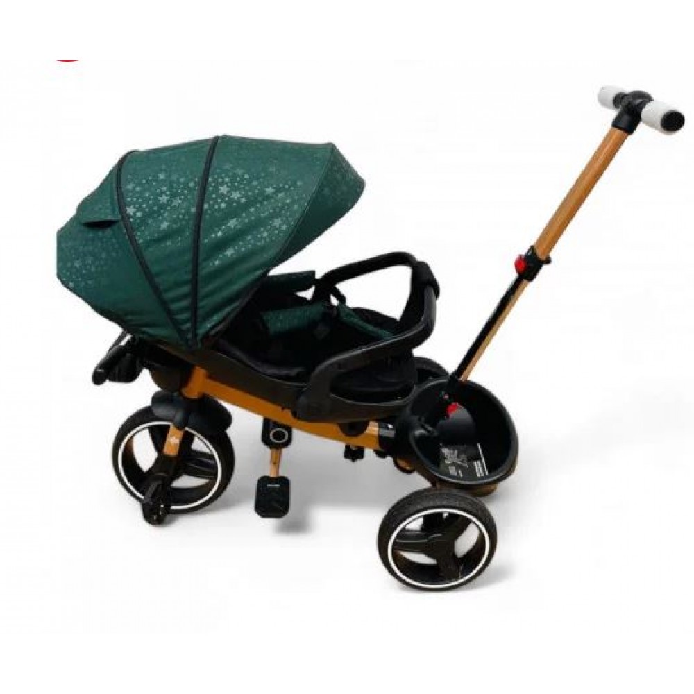 Tricicleta copii cu pozitie de somn scaun rotativ sunete si lumini TRC-03,Verde Plus TRICICLETE