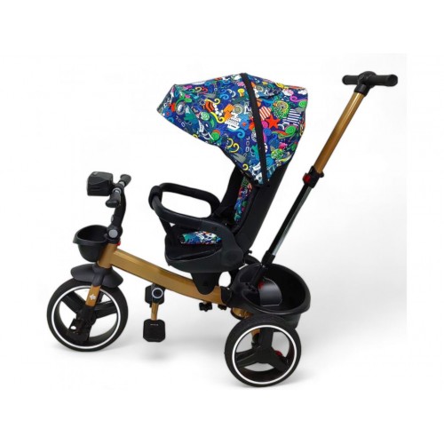 Tricicleta Copii Cu Pozitie De Somn Scaun Rotativ Sunete Si Lumini TRC-04, Color Plus