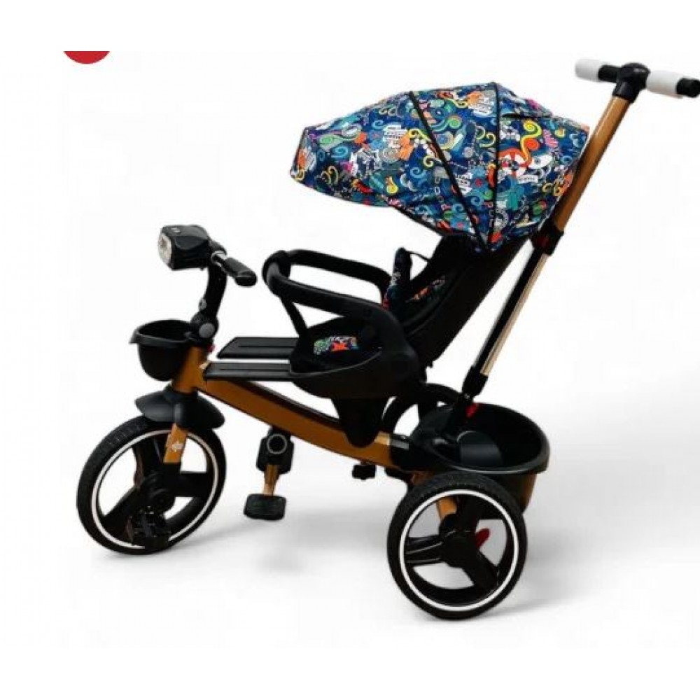 Tricicleta Copii Cu Pozitie De Somn Scaun Rotativ Sunete Si Lumini TRC-04, Color Plus TRICICLETE