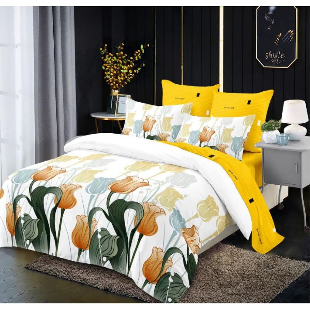 Lenjerie de pat FINET pentru 2 persoane, 6 piese, 230cm x 250cm, C-751