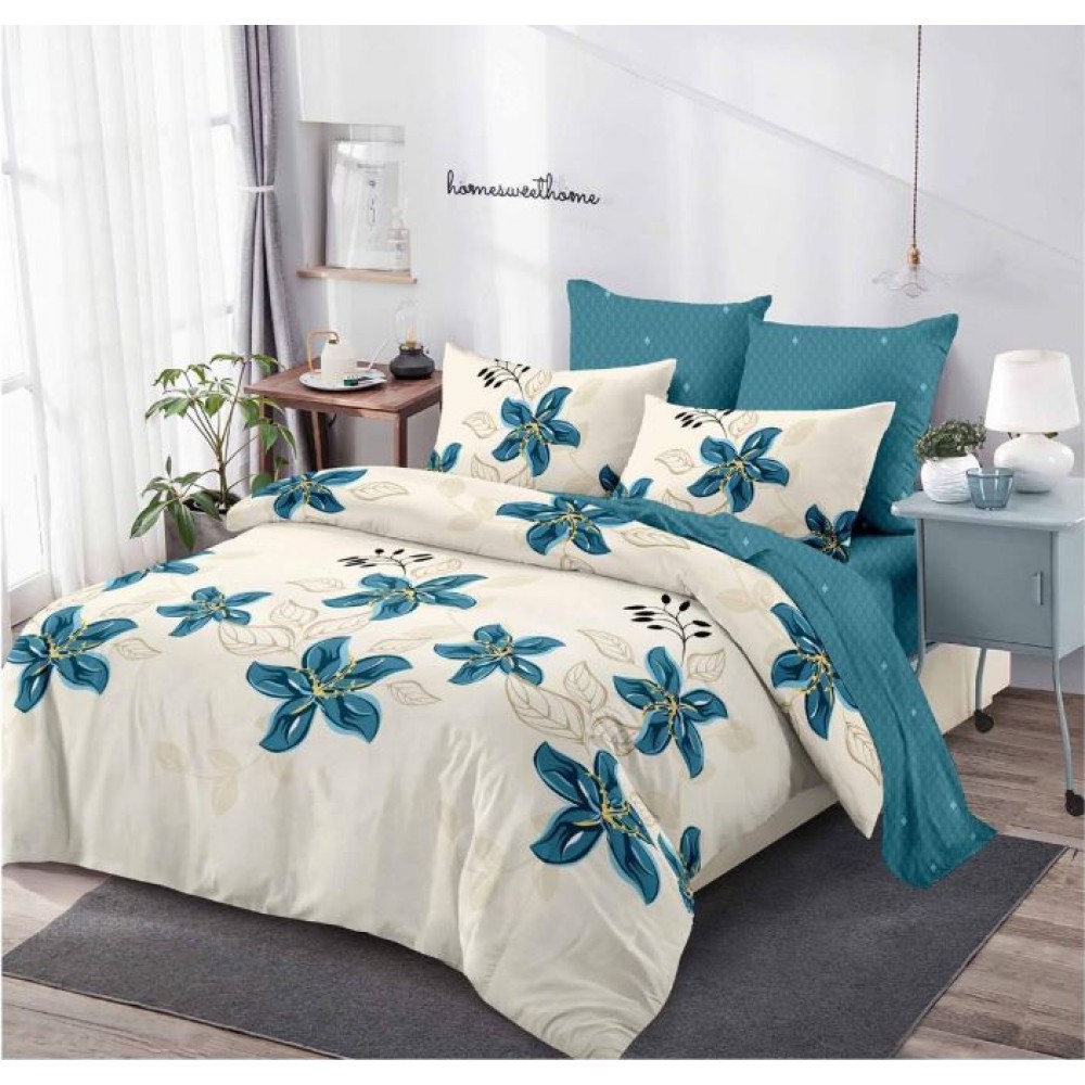 Lenjerie de pat FINET pentru 2 persoane, 6 piese, Cu Elastic 180cm x 200cm, B-669