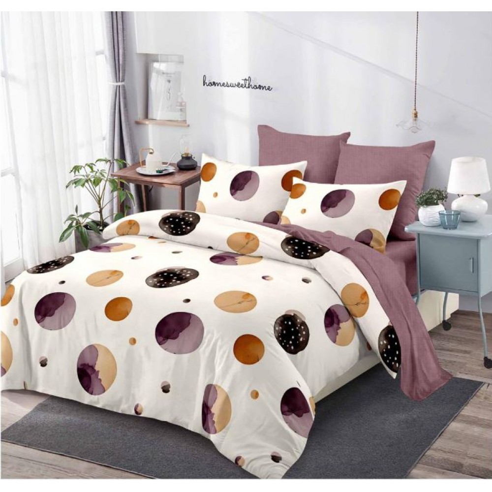 Lenjerie de pat FINET pentru 2 persoane, 6 piese, Cu Elastic 180cm x 200cm, B-663