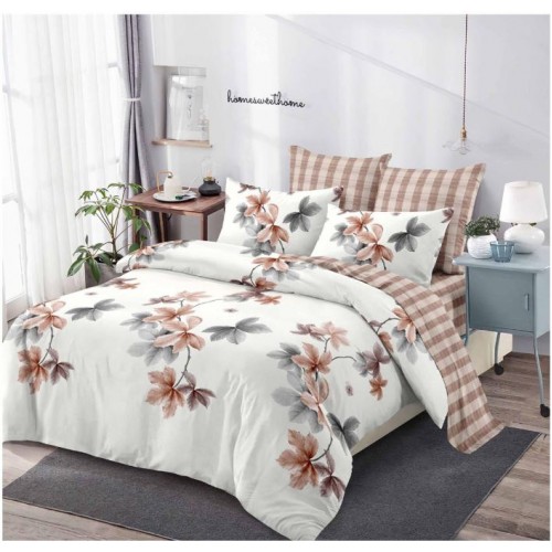 Lenjerie de pat FINET pentru 2 persoane, 6 piese, Cu Elastic 180cm x 200cm, B-667