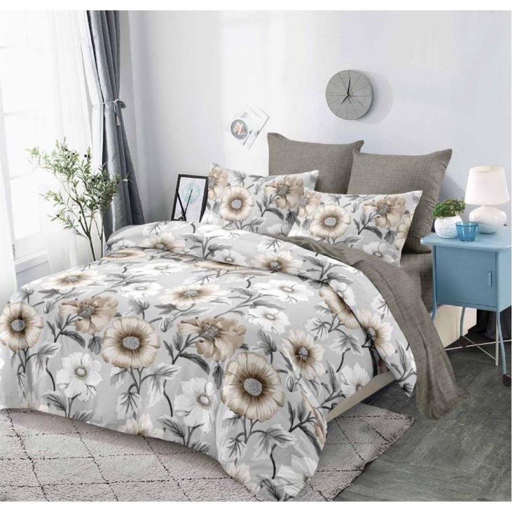 Lenjerie de pat FINET pentru 2 persoane, 6 piese, Cu Elastic 180cm x 200cm, B-677