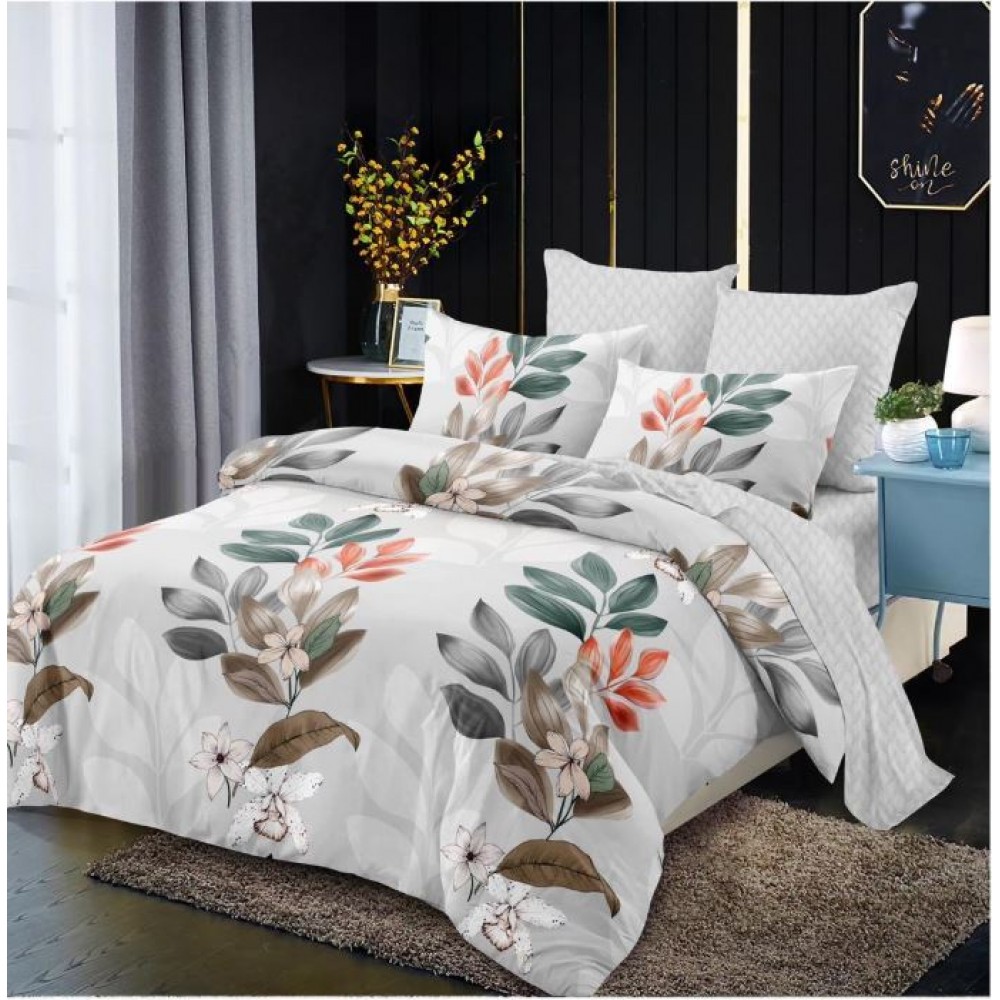 Lenjerie de pat FINET pentru 2 persoane, 6 piese, Cu Elastic 180cm x 200cm, B-621