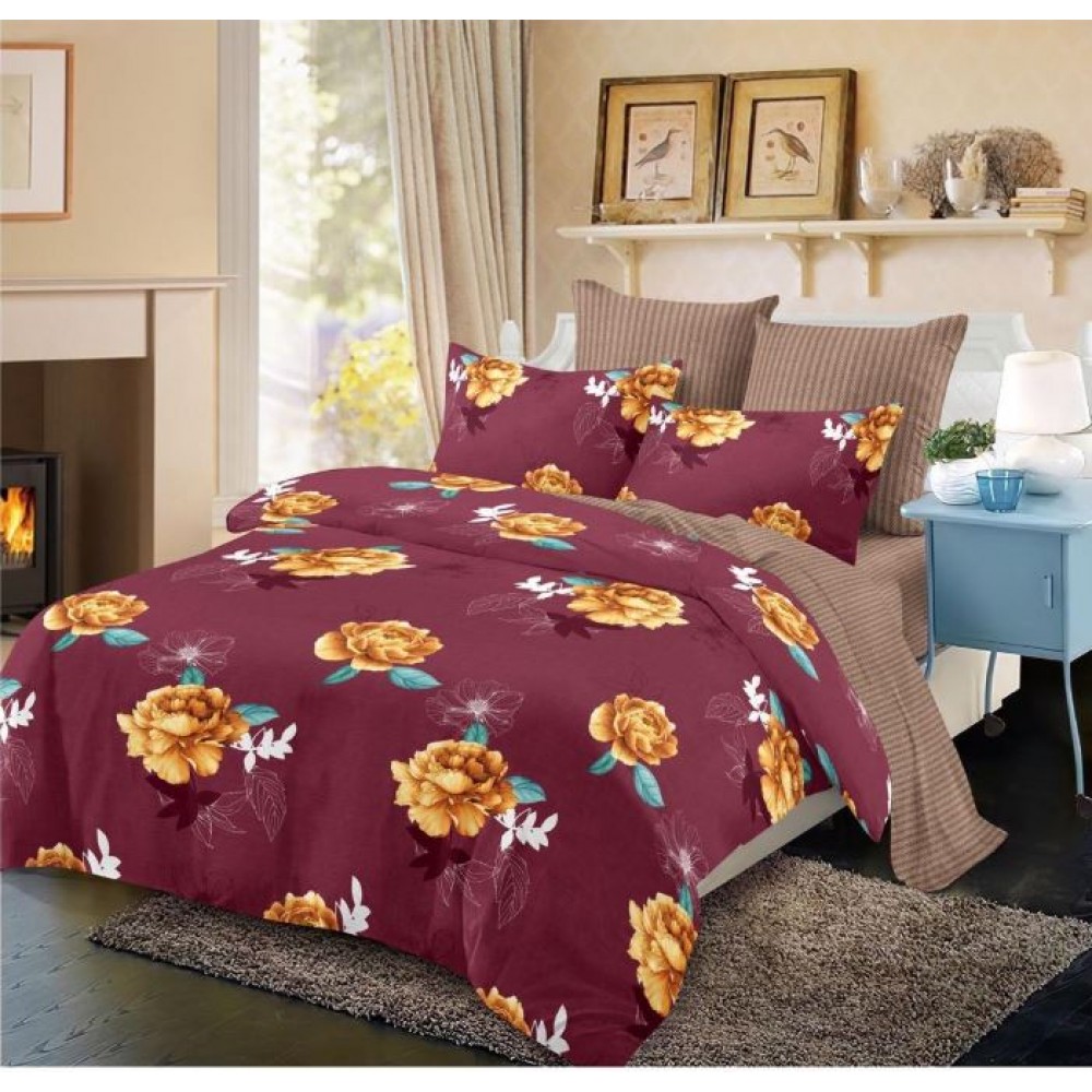 Lenjerie de pat FINET pentru 2 persoane, 6 piese, Cu Elastic 180cm x 200cm, B-554