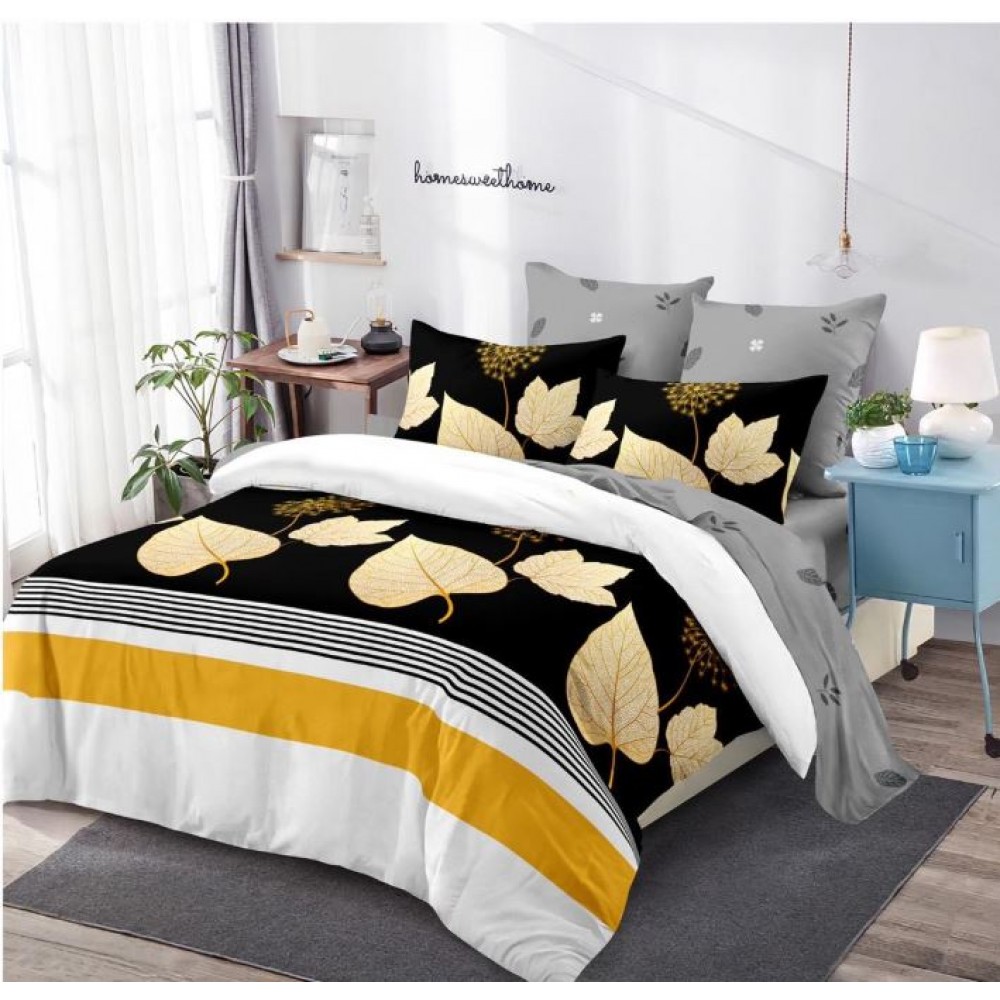 Lenjerie de pat FINET pentru 2 persoane, 6 piese, Cu Elastic 180cm x 200cm, B-607