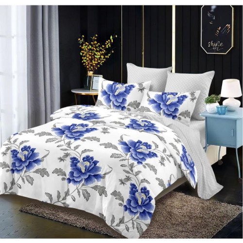 Lenjerie de pat FINET pentru 2 persoane, 6 piese, Cu Elastic 180cm x 200cm, B-628