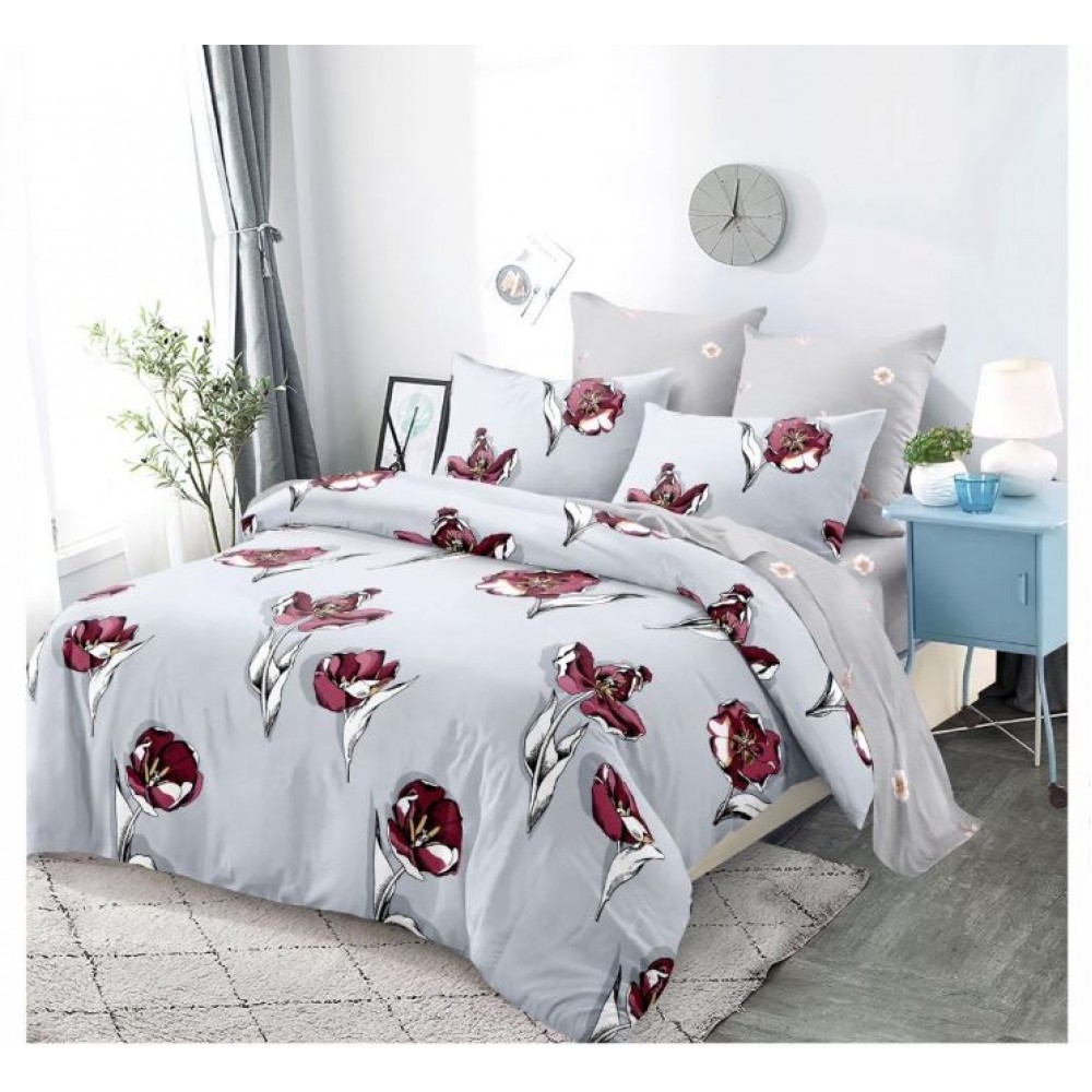 Lenjerie de pat FINET pentru 2 persoane, 6 piese, Cu Elastic 180cm x 200cm, B-627