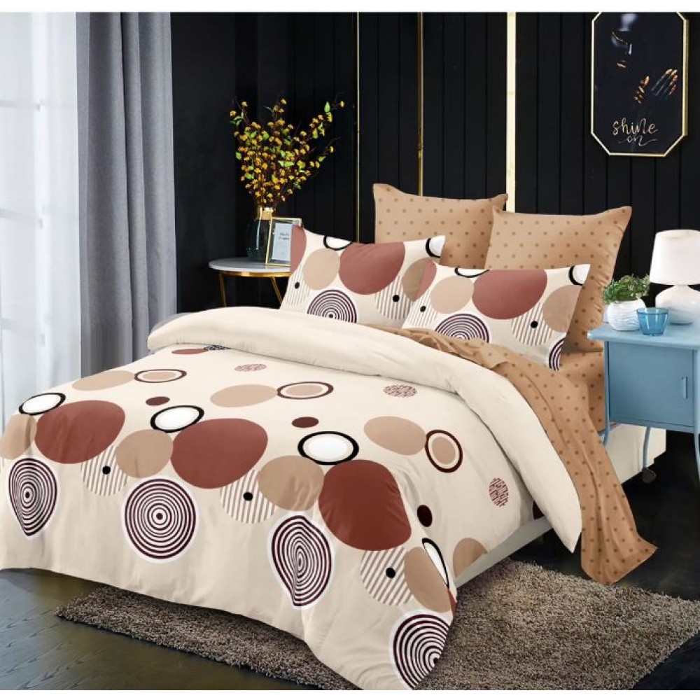 Lenjerie de pat FINET pentru 2 persoane, 6 piese, Cu Elastic 180cm x 200cm, B-689