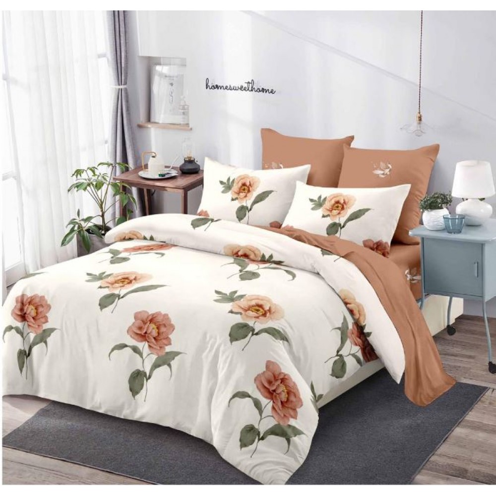 Lenjerie de pat FINET pentru 2 persoane, 6 piese, Cu Elastic 180cm x 200cm, B-661