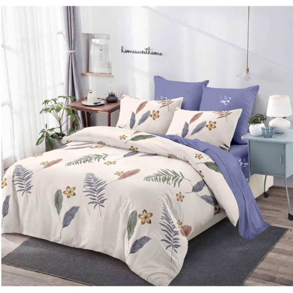 Lenjerie de pat FINET pentru 2 persoane, 6 piese, Cu Elastic 180cm x 200cm, B-662