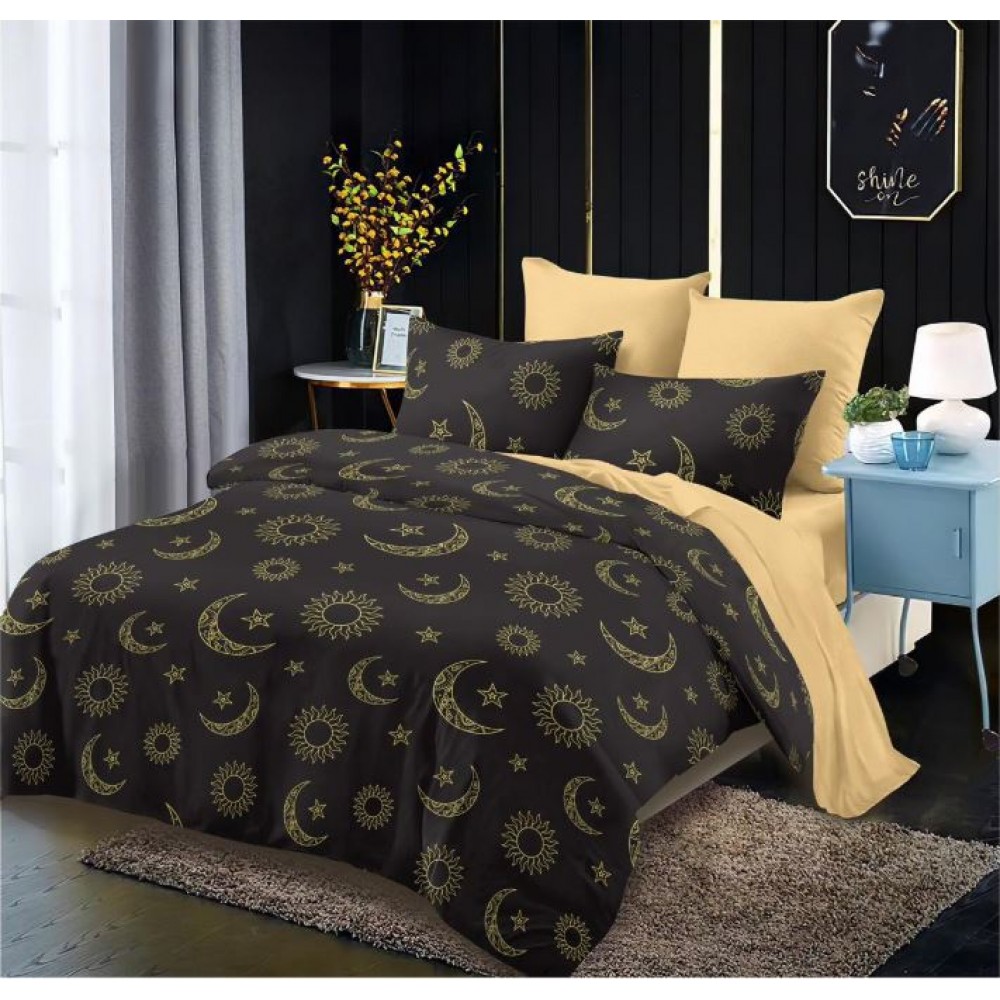 Lenjerie de pat FINET pentru 2 persoane, 6 piese, Cu Elastic 180cm x 200cm, B-698