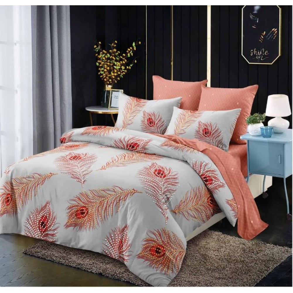 Lenjerie de pat FINET pentru 2 persoane, 6 piese, Cu Elastic 180cm x 200cm, B-642