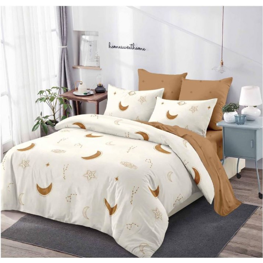 Lenjerie de pat FINET pentru 2 persoane, 6 piese, Cu Elastic 180cm x 200cm, B-649