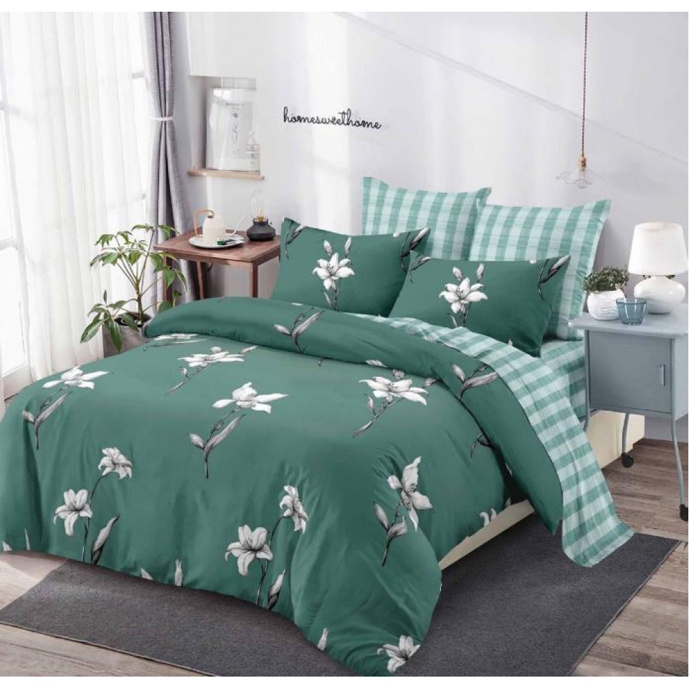 Lenjerie de pat FINET pentru 2 persoane, 6 piese, Cu Elastic 180cm x 200cm, B-664