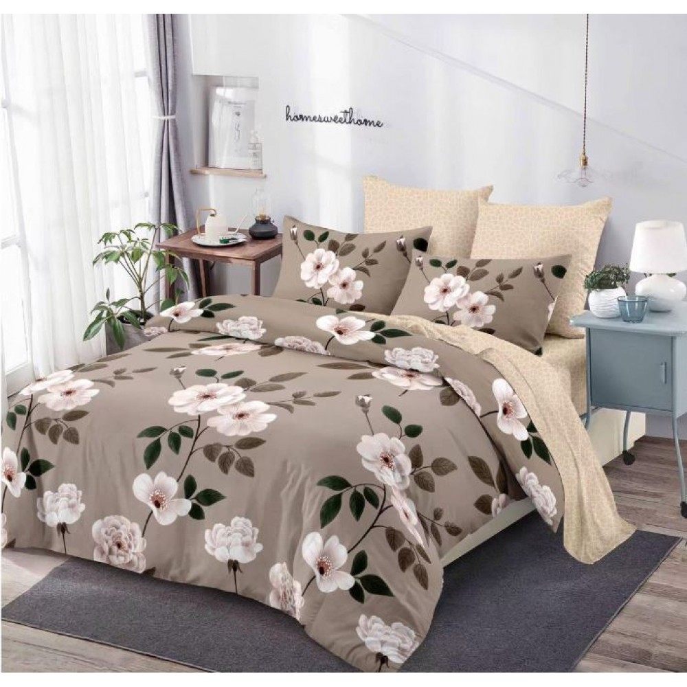Lenjerie de pat FINET pentru 2 persoane, 6 piese, Cu Elastic 180cm x 200cm, B-657