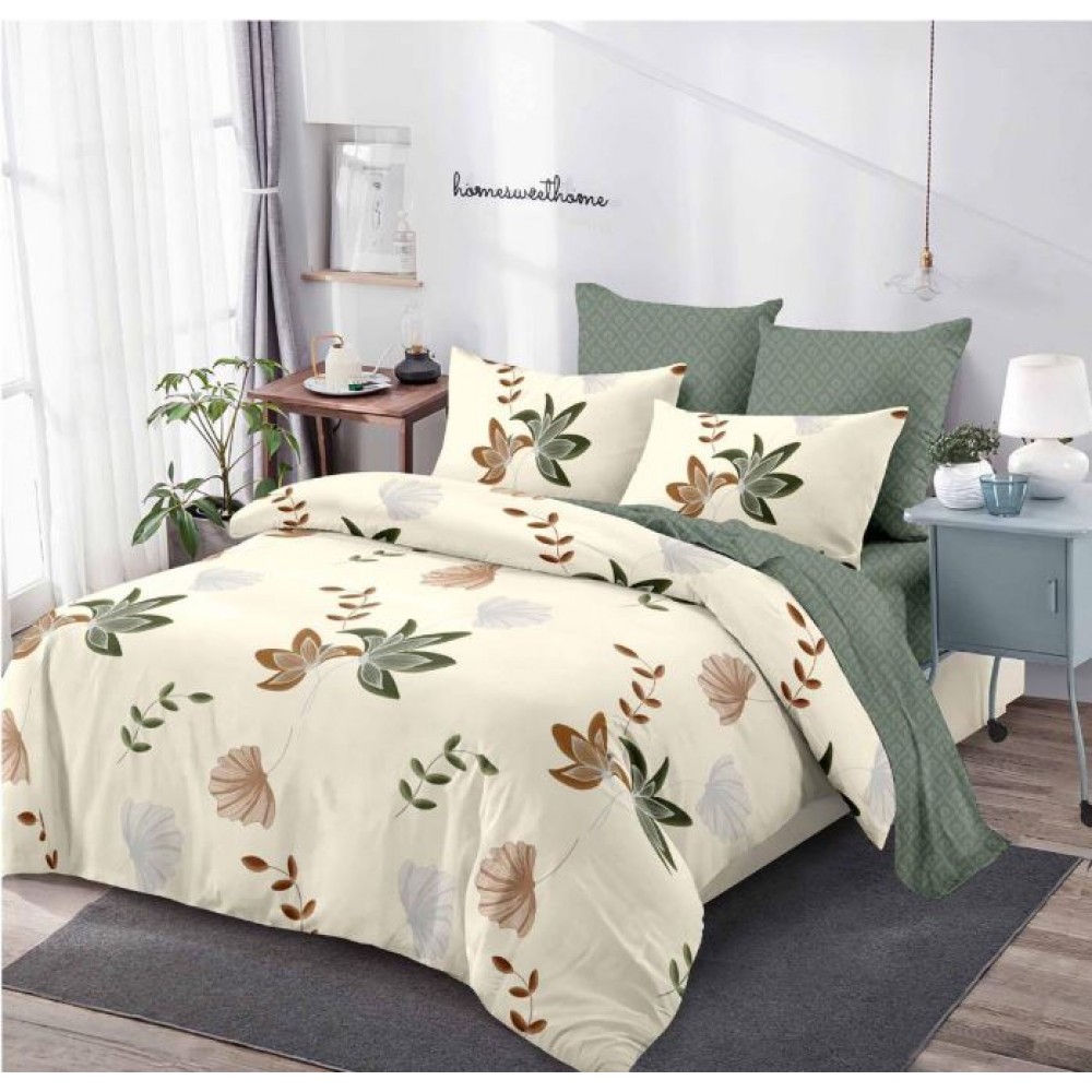 Lenjerie de pat FINET pentru 2 persoane, 6 piese, Cu Elastic 180cm x 200cm, B-666