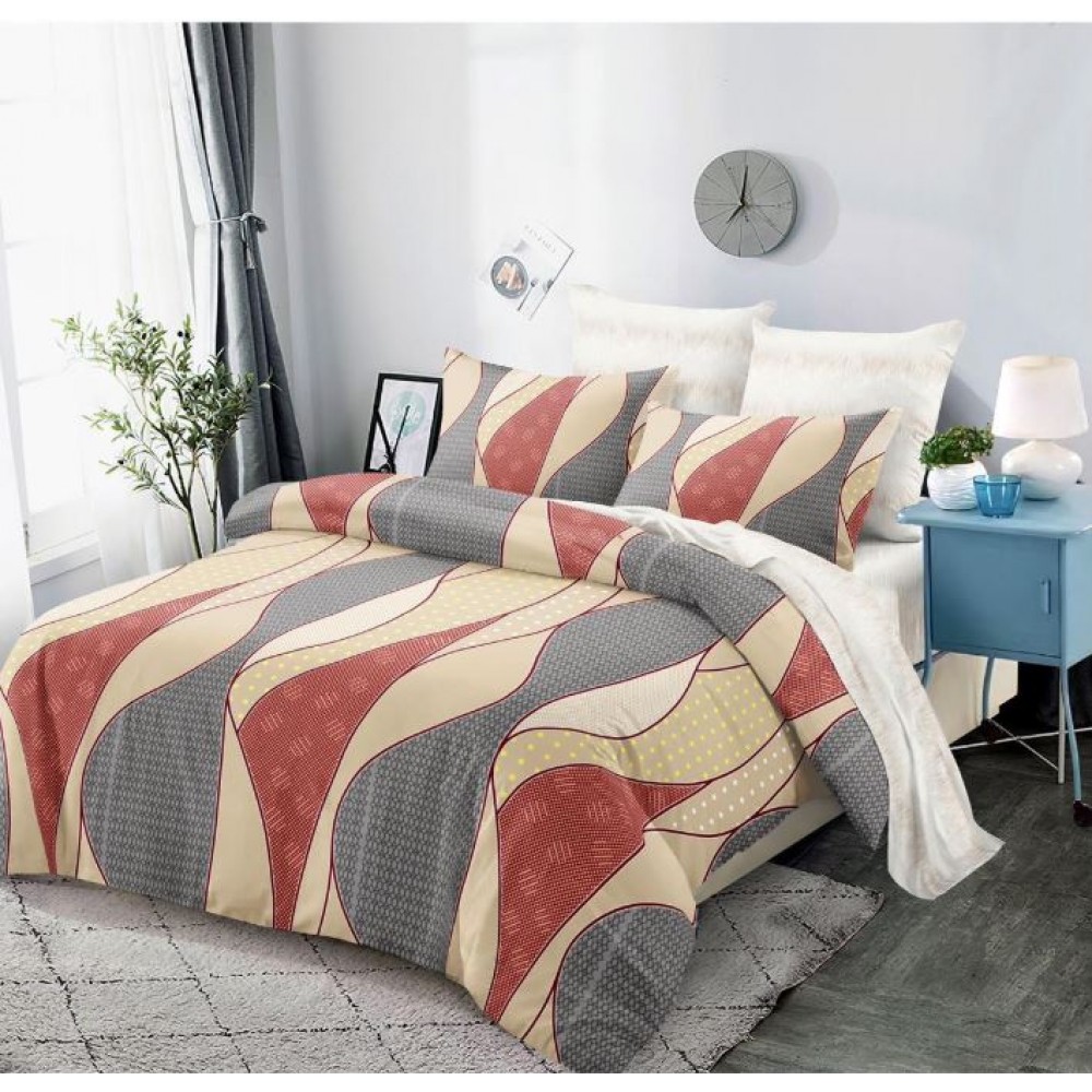 Lenjerie de pat FINET pentru 2 persoane, 6 piese, Cu Elastic 180cm x 200cm, B-685