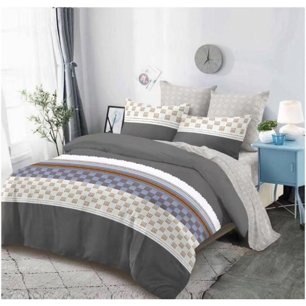 Lenjerie de pat FINET pentru 2 persoane, 6 piese, Cu Elastic 180cm x 200cm, B-695