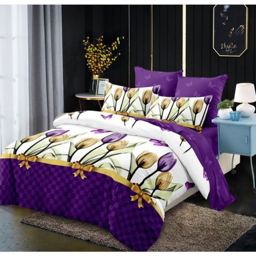 Lenjerie de pat FINET pentru 2 persoane, 6 piese, Cu Elastic 180cm x 200cm, B-693