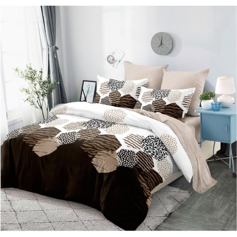 Lenjerie de pat FINET pentru 2 persoane, 6 piese, Cu Elastic 180cm x 200cm, B-692