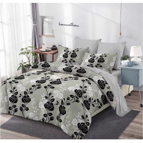 Lenjerie de pat FINET pentru 2 persoane, 6 piese, Cu Elastic 180cm x 200cm, B-655