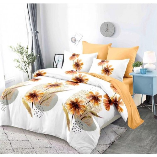 Lenjerie de pat FINET pentru 2 persoane, 6 piese, Cu Elastic 180cm x 200cm, B-631