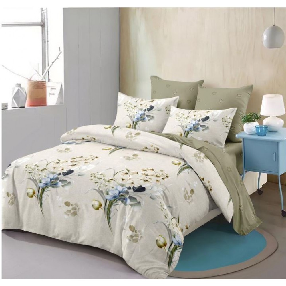 Lenjerie de pat FINET pentru 2 persoane, 6 piese, Cu Elastic 180cm x 200cm, B-644