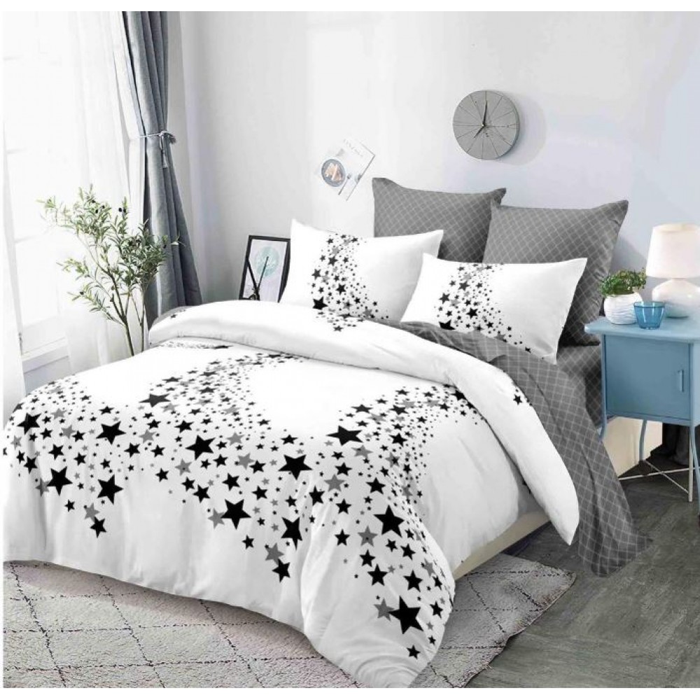 Lenjerie de pat FINET pentru 2 persoane, 6 piese, Cu Elastic 180cm x 200cm, B-616