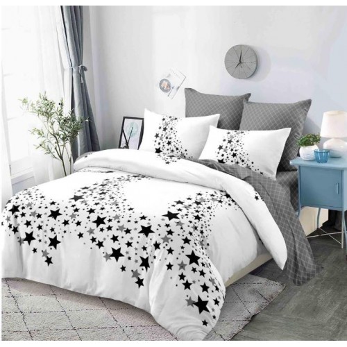 Lenjerie de pat FINET pentru 2 persoane, 6 piese, Cu Elastic 180cm x 200cm, B-616