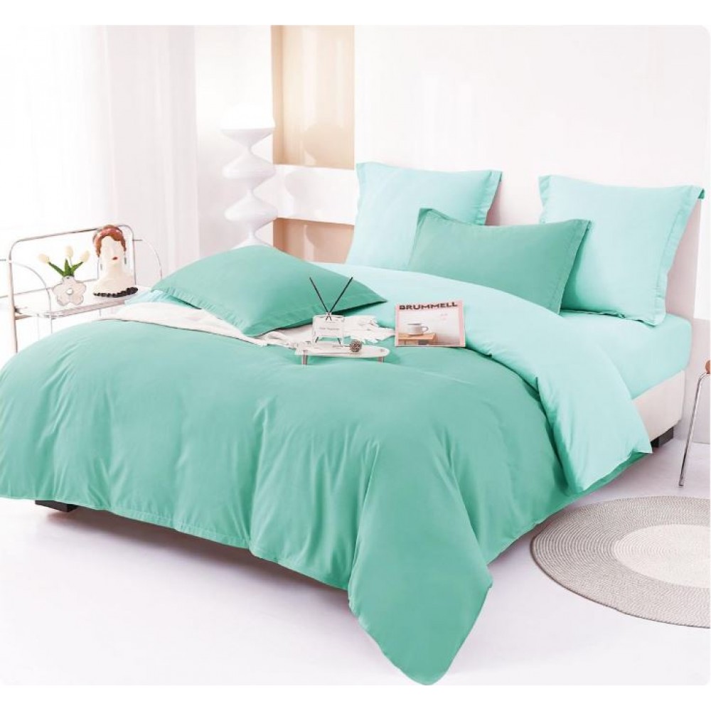 Lenjerie Pat Dublu din Finet 6 Piese, Uni, Bicolor, 230x250cm, E-4