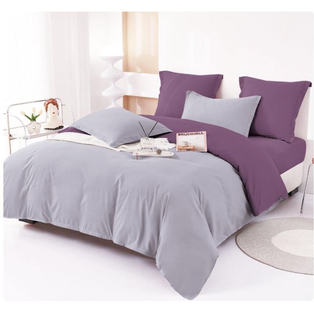 Lenjerie Pat Dublu din Finet 6 Piese, Uni, Bicolor, 230x250cm, E-7