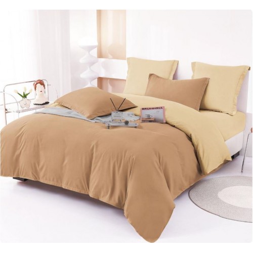 Lenjerie Pat Dublu din Finet 6 Piese, Uni, Bicolor, 230x250cm, E-14