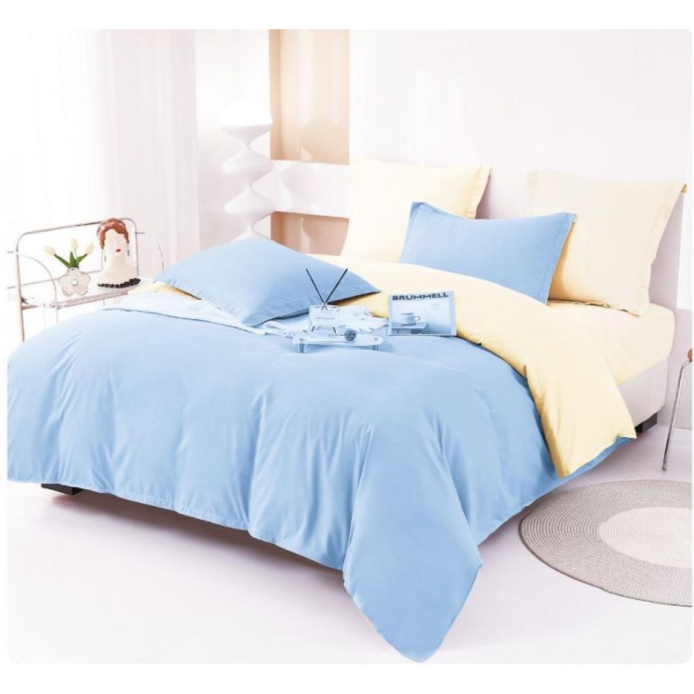 Lenjerie Pat Dublu din Finet 6 Piese, Uni, Bicolor, 230x250cm, E-15